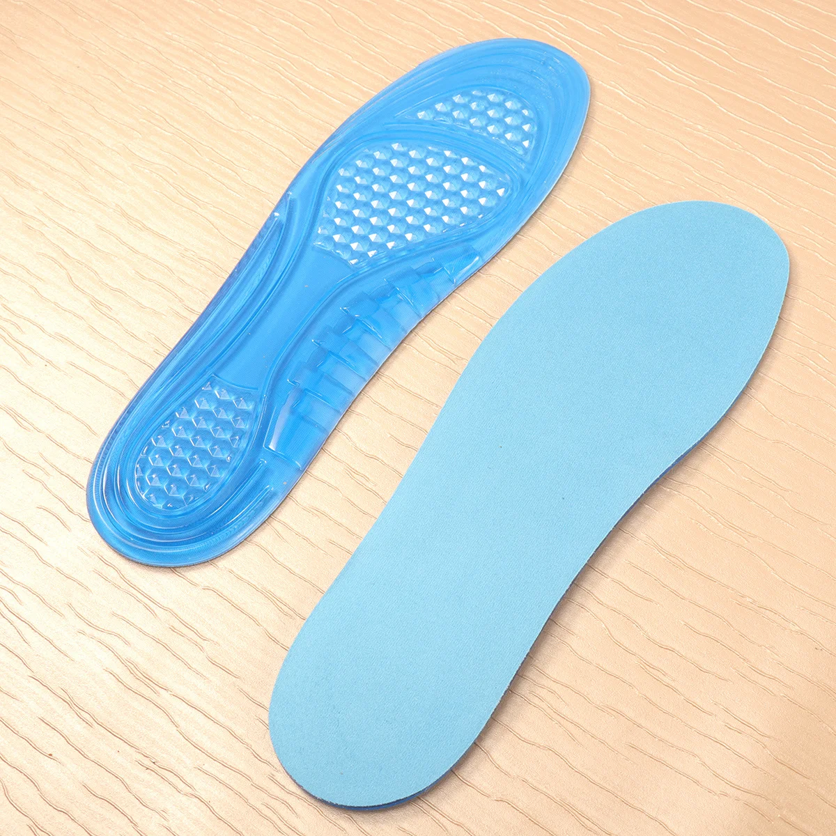 Blue Size S 37-42 Absorption Insoles for Athletic Activities and Daily Use Shock-Absorption Stability Foot Pressure Relief