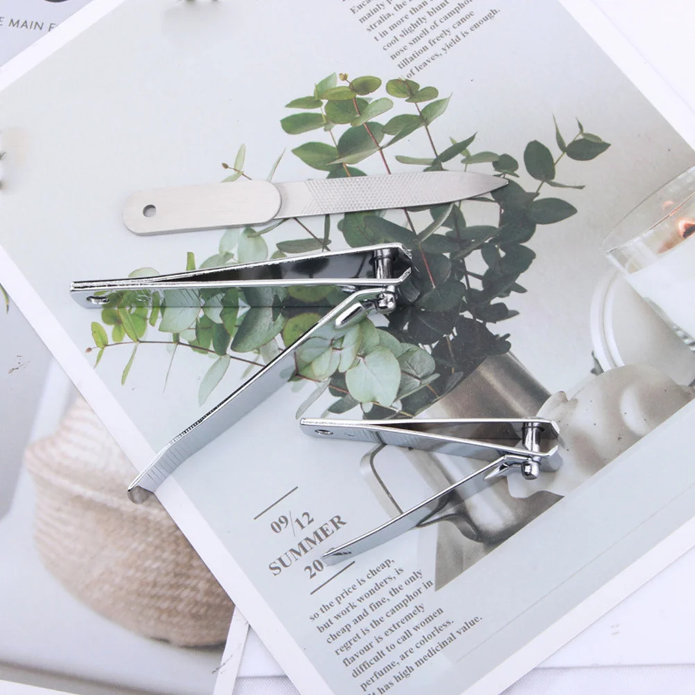 

3Pcs Manicure Tool Set Stainless Steel Nail Clipper for Quick Clean Grooming Portable Ergonomic Design Ideal Gift