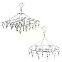 Steel Windproof Clothespin Laundry Hanger Clothesline Dryer Bra Towel Rack Clothes Airer Peg Hook Drying Sock P2i5