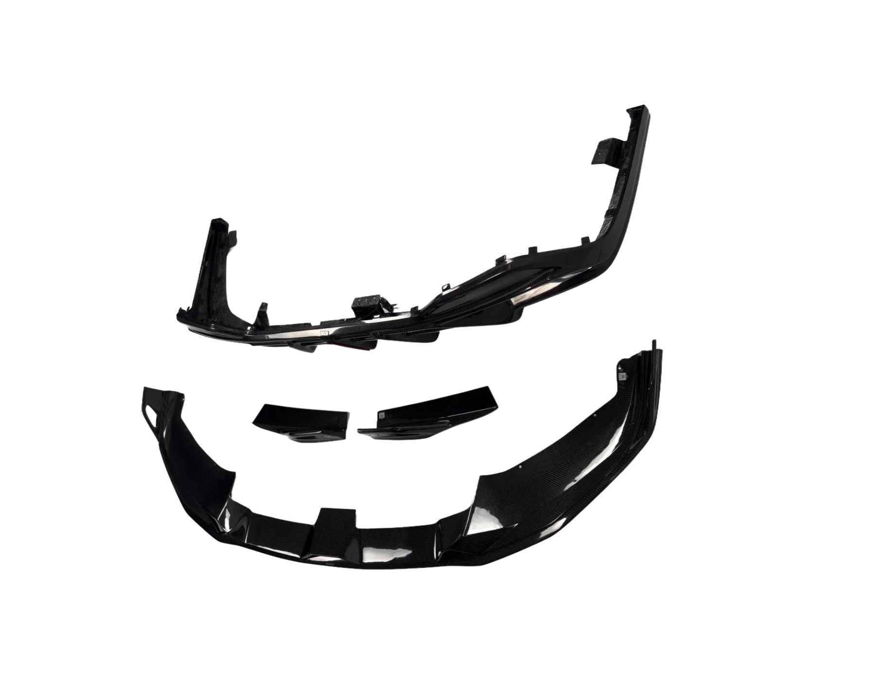 طقم هيكل ممتص الصدمات للسيارة من ألياف الكربون مناسب لموزع الشفة الأمامية من ألياف الكربون طراز BMW 8 Series G15 AE