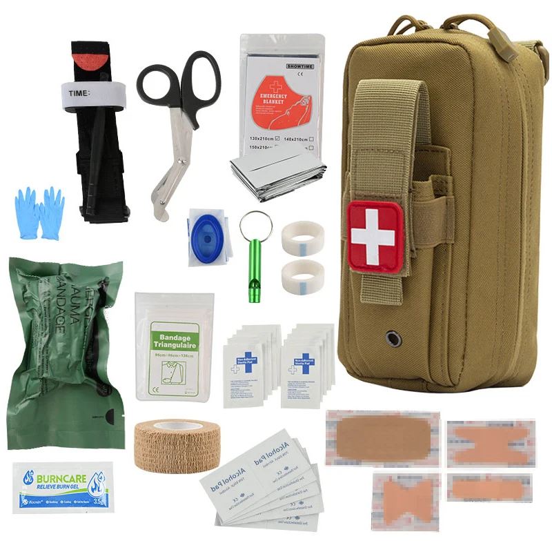 مجموعة أدوات الإنقاذ التكتيكية للإسعافات الأولية Airsoft المحمولة حقيبة أدوات الطوارئ حزمة الحقيبة للتخييم تسلق الجبال مغامرة البقاء على قيد الحياة #6