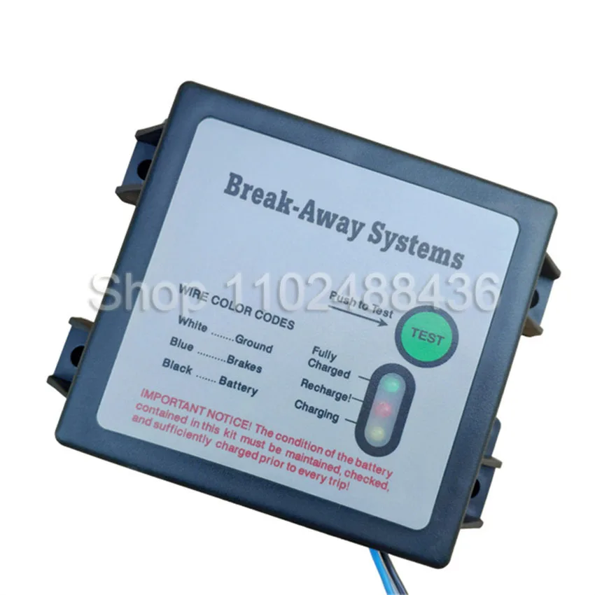 Break Away System Trailer Brakes Breakaway Kit LED Test Break Away System Universal for Vehicle Trailer Brakes Breakaway Kit