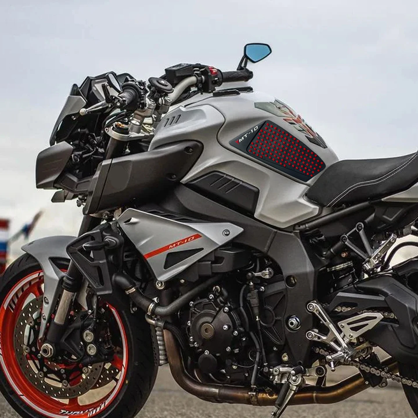 For Yamaha MT-10 FZ-10 MT-10SP MT10 FZ10 2016-2026 Motorcycle Non-Slip Stickers Rubber Tank Pad Side Tank Pad Knee Protector Pad