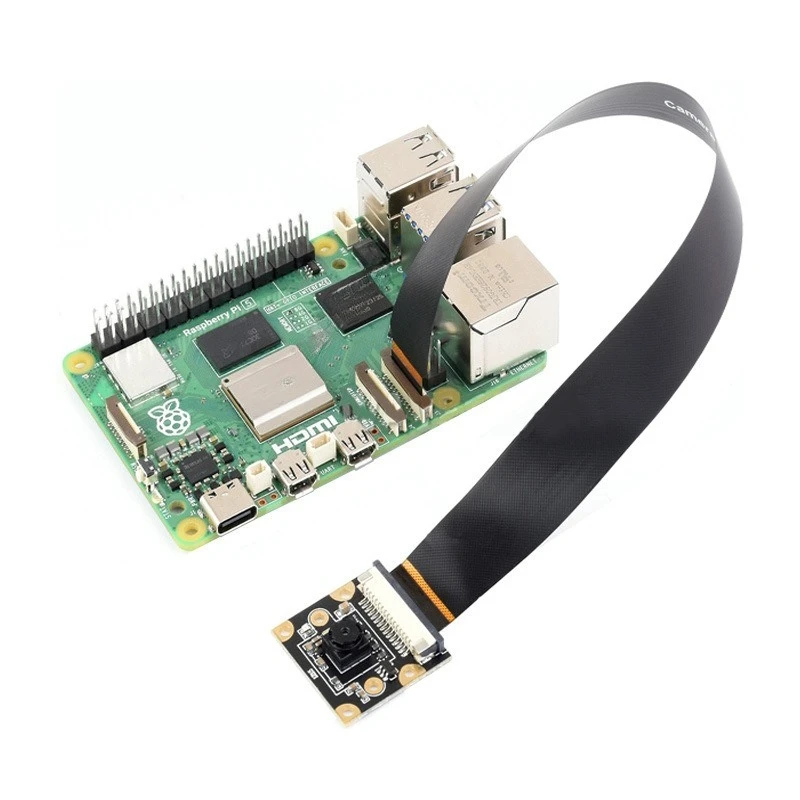 For Raspberry Pi 5 IMX219 Camera Module 8MP 79.3°/120° Angle MIPI‑CSI with 20CM Flexible Flat Cable