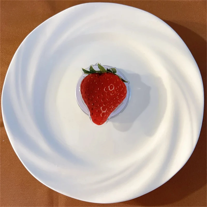 INS Obst Erdbeere Für Magsafe Magnetische Telefon Griptok Grip Tok Ständer Für iPhone 15, Faltbare Drahtlose Lade Fall Halter Ring