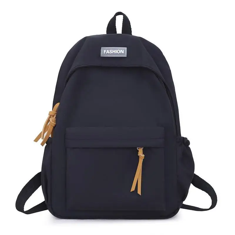 New Student Large Capacity Minimalist Zipper Casual Multi-Functional Backpack Exercise Waterproof Girl Trend Nylon Storage Bag