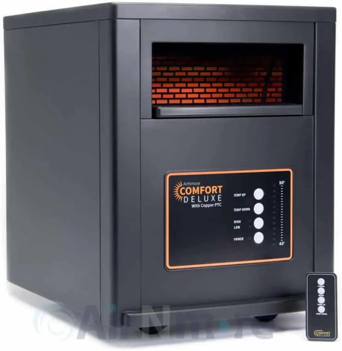 

Comfort Deluxe with Copper PTC, Infrared Space Heater with Remote, 1500 Watt, ETL Listed,With High and low settings,Good for