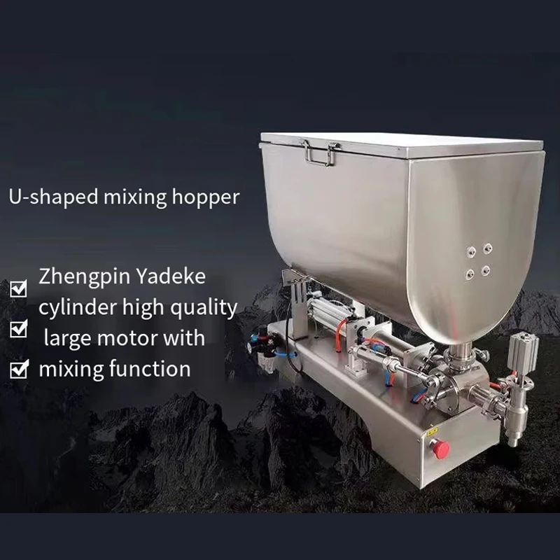 PBOBP Large Particle Sauce Filling Machine U-shaped Stirring Hopper Juice Machine Oil Packing Machine CE