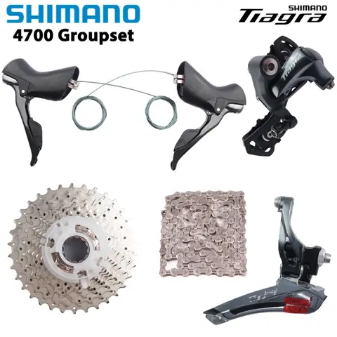 Shimano Tiagra 4700 2X10s Groupset  FD RD ST CS HG500 CN4601 Road Bike Bicycle Set ST-2X10S FD-Brazed on CN-4601 RD-SS/GS