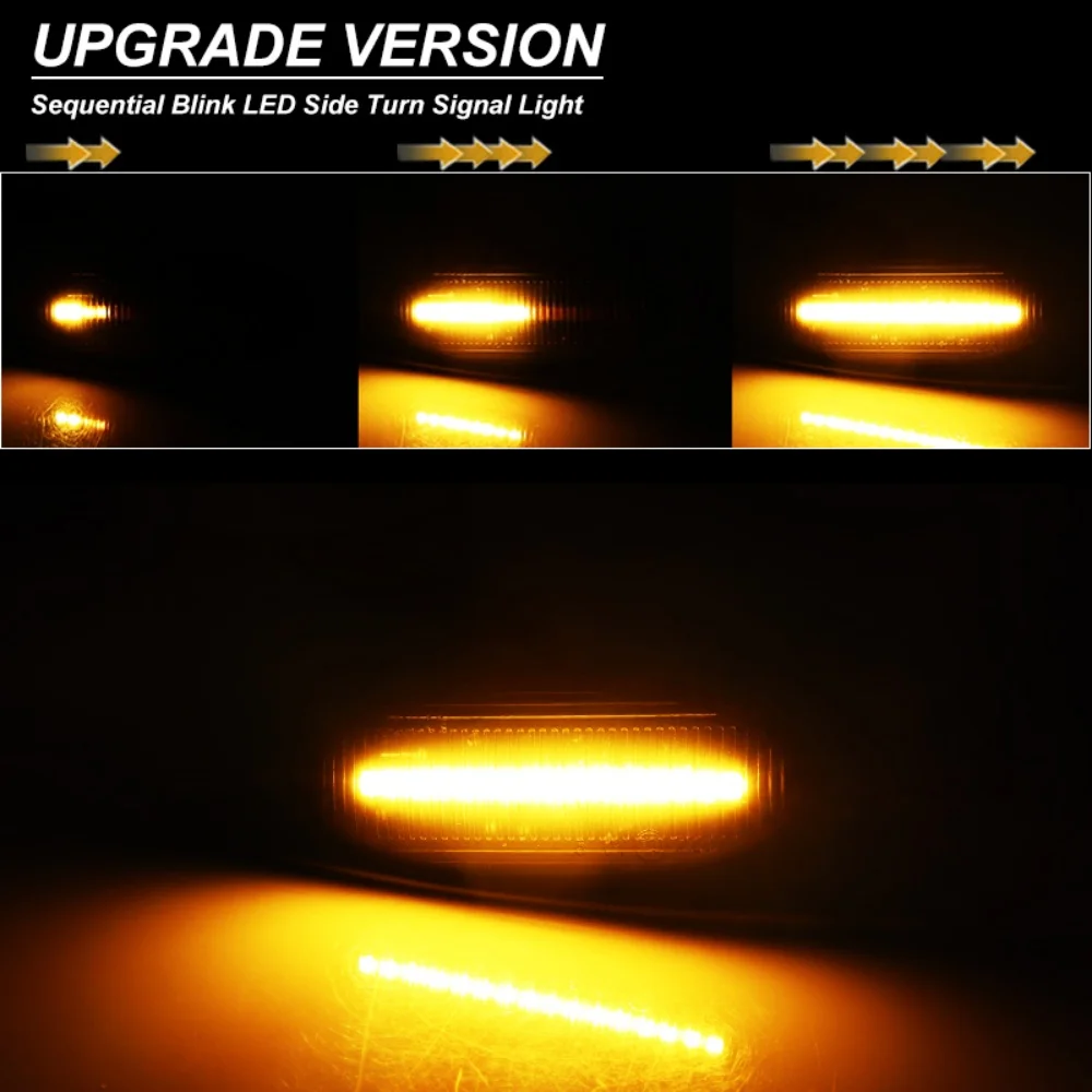 For Nissan Juke X-TRAIL MICRA 3 4 LEAF CUBE Note Qashqai NP300 NAVARA Dynamic LED Front Fender Side Marker Turn Signal Lights