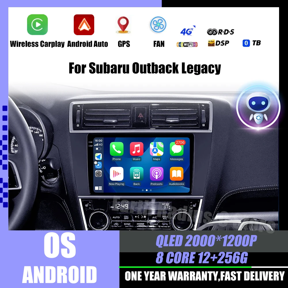 

Android OS Stereo For Subaru Outback Legacy 2015-2018 Car Radio Multimedia Video Player Navigation GPS Carplay Auto DSP RDS