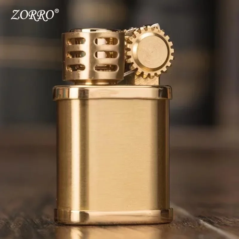 Creative Zorro 588 Little Punky Kerosene Lighter Retro Personality Grinding Wheel Mini Portable Brass Lighter Wholesale