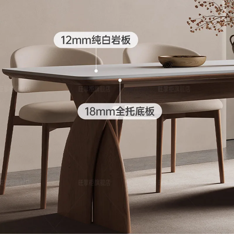 Light And Luxurious Slate Dining Table Small Family Living Room Modern Simple Rectangular Mesas De Comedor Slate Dining Table
