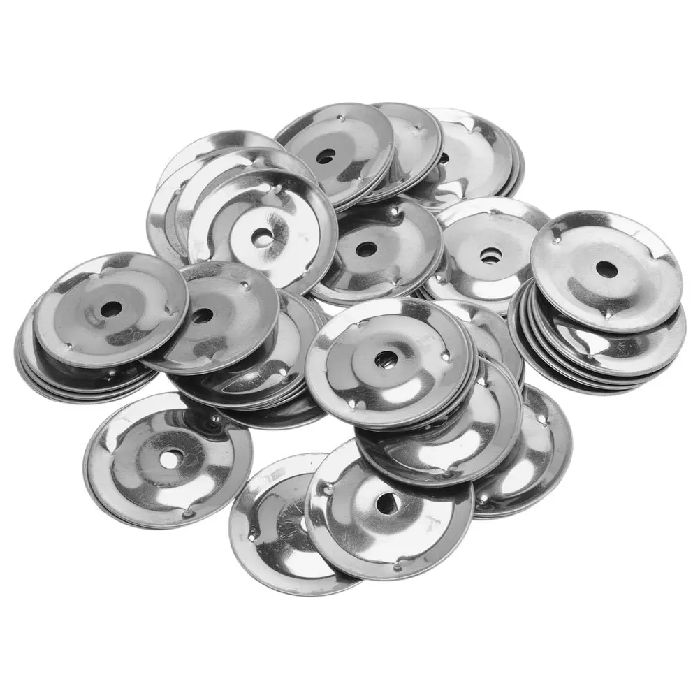 

100pcs Cymbal Tambourine Rings 38Mm Diameter 6Mm Inner Hole Stainless Iron Drum Cymbal Bell Accessories Percussion Instrument