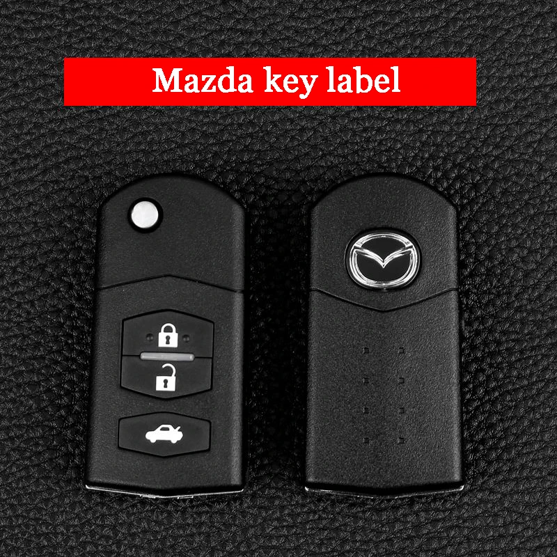 Car Key Badge Emblem Replacement Car Remote Key Sticker for Mazda 2 Mazda 3 MS Mazda 6 CX-5 CX3 Accessories