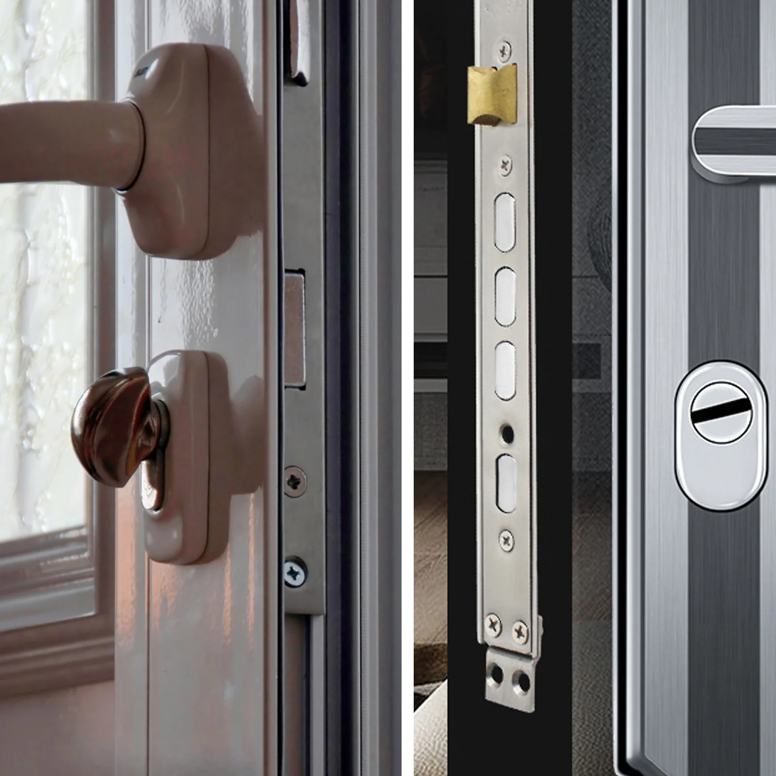 

2Pcs Lock Body Guide Plate 22Mm Thickened Door Reinforcement Plate for Security Door Fingerprint Lock Extension with M5 Threaded