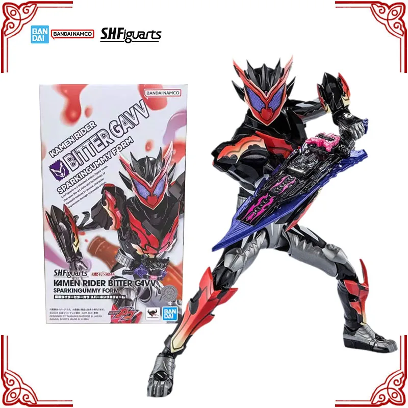 Auf Lager Original Bandai Kamen Rider Modellbausatz SHF Bitter Gavv Sparkingummy Form Anime Action Figure Collection Fertigmodell