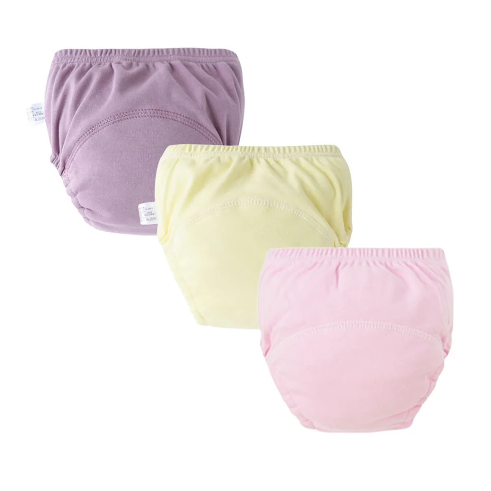 

3Pcs/lot Baby Potty Training Pants for Boys Girls Cartoon Printed Diaper Pants Set Kids Underwear Breathable Cotton Reusable