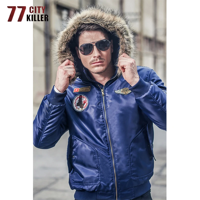 77City Killer Winter Military Jacket Men Thick Windbreaker Air Force Flight Jacket Tactical Hooded Mens Jacket Jaqueta masculina