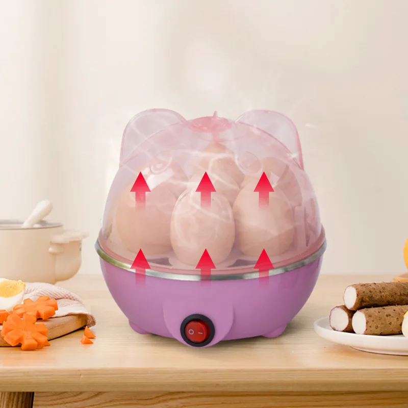 

Multifunctional Electric Egg Boiler Steamer 7 Eggs Capacity Breakfast Maker with Auto Shutoff Function