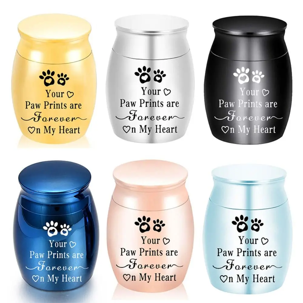 High Quality Stainless Steels Pet Urn Sealed Alloy Cremation Urn Urn Jar Small Dog Cat