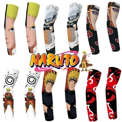 Naruto Sasuke Anime Gloves Cosplay Ninja Oversleeve Man Women Fashion Sun Block Keep Warm Cuff Fingerless Arm Sun Protection New