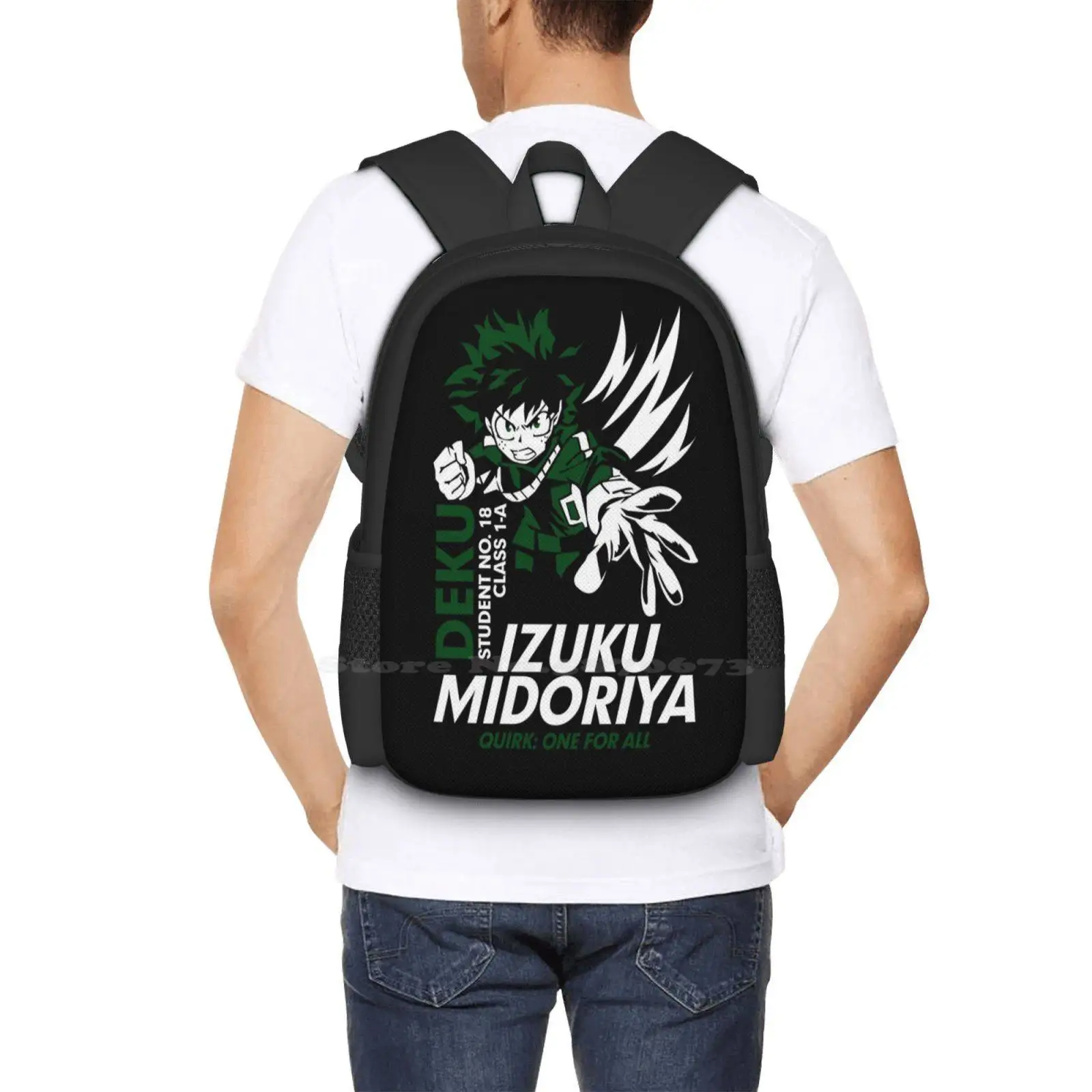 Boku No Hero academia-izuku Midoriya dek-my Hero Academy tas Pria Wanita terbaru tas punggung pelajar Izuku Midoriya Deku