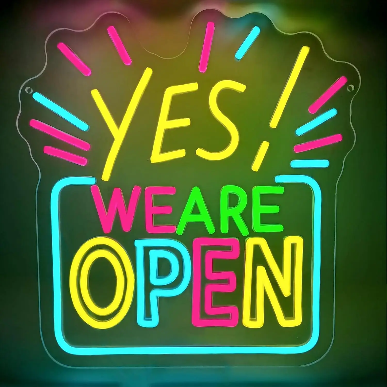 

Yes We Are Open Neon Sign USB Power Dimmable Neon Light LED for Shop Cafe Restaurant Bar Retail Store Front Window Wall Decor