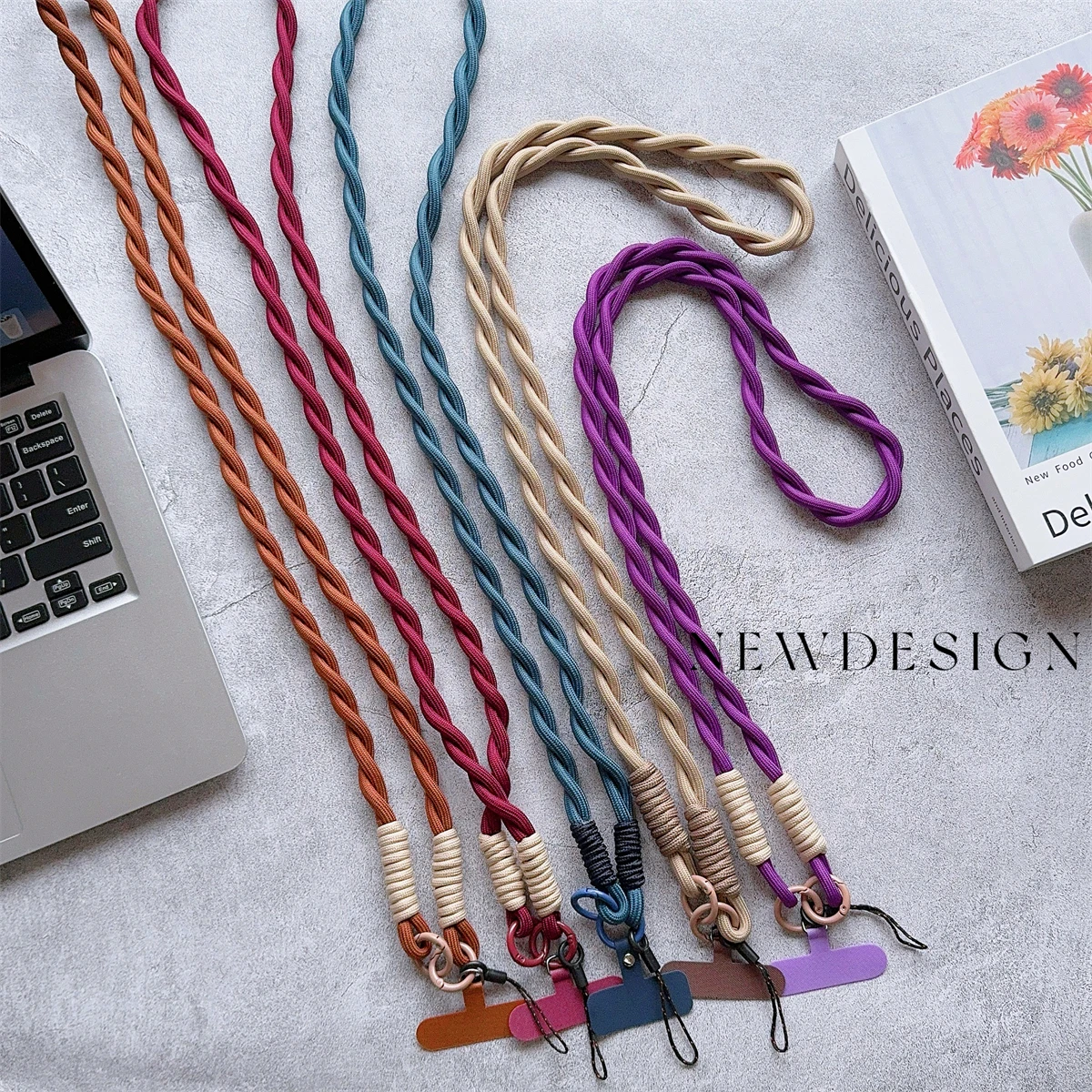 Twist Nylon Strap Mobile Phone Universal Lanyard Crossbody Rope Mobile Phone Long Lanyard Shoulder Strap Rope Lanyard Neck Rope