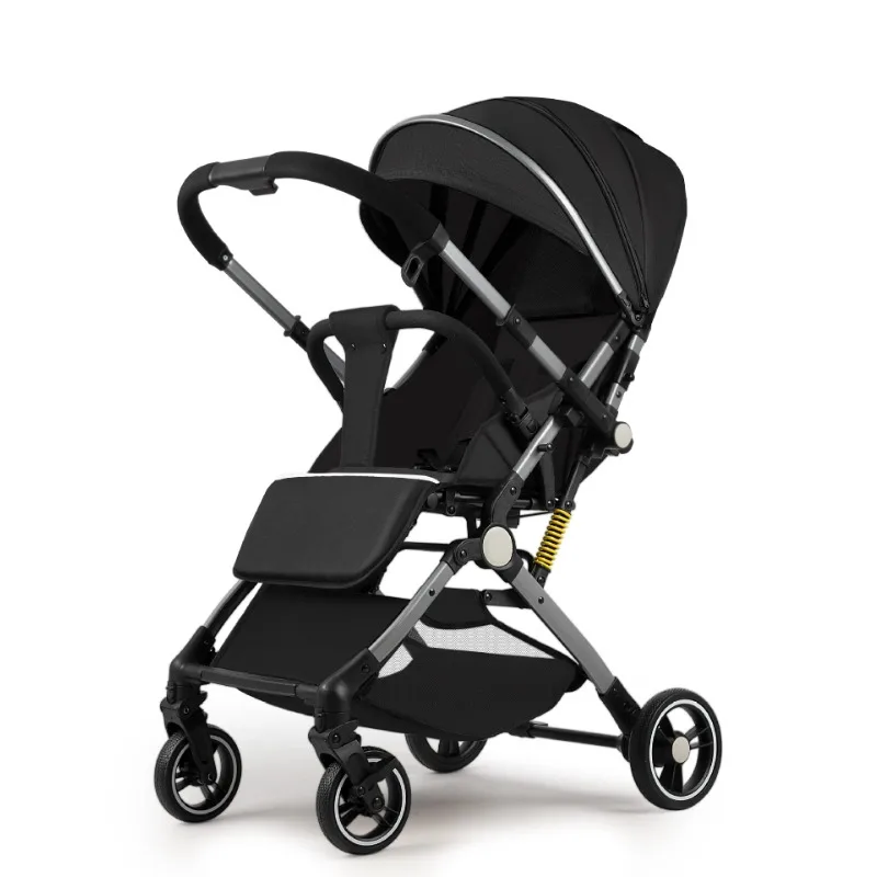 

Baby strollers are portable, can sit or lie down, two-way one-button retraction, newborn baby, shock-absorbing trolley