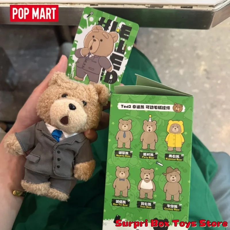 

POPMART Gong Ted2 Movable Plush Pendant Blind Box Cute Anime Figure Doll Mystery Box Bag Chram Trendy Toys Gift For Girls