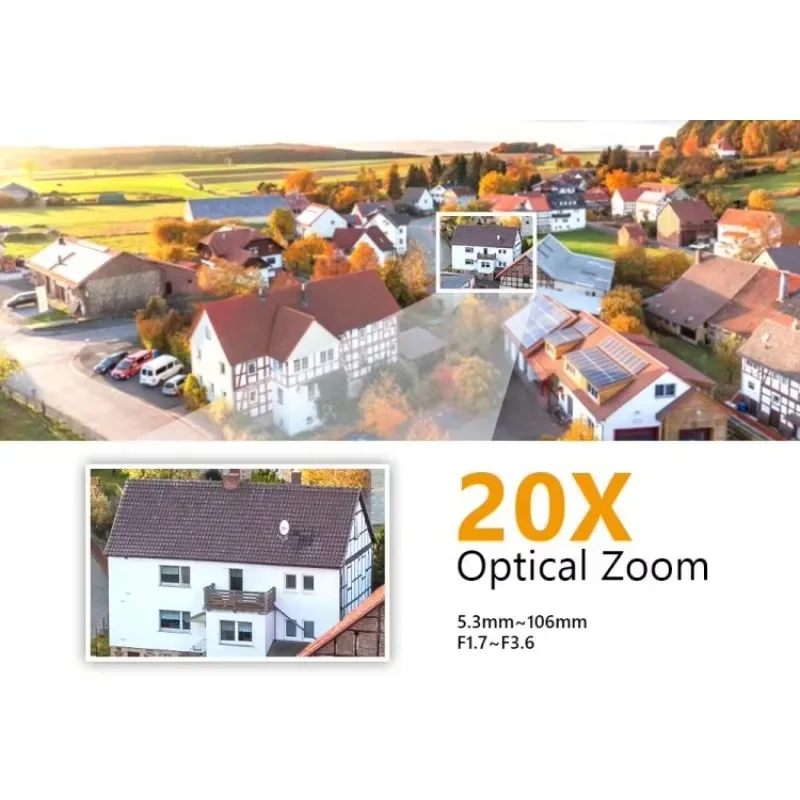 Telecamera di videosorveglianza da 5 MP Telecamera di sicurezza esterna da 4,5 pollici Zoom 20x Allarme LTE 3G SIM Card CCTV Telecamera PTZ 4G