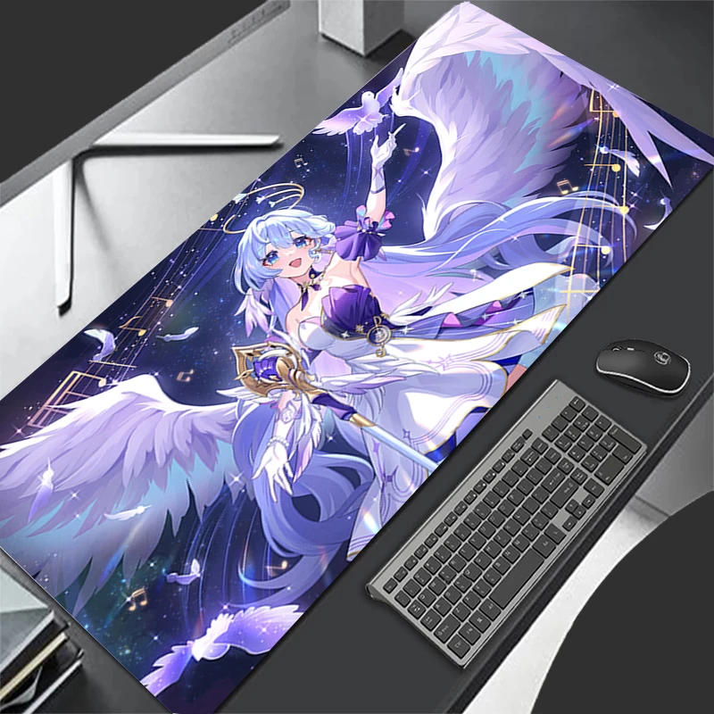 Mousepad Computer Gaming Accessories Keyboard Pad Office H-honkai Star Rail Robin PC Rubber Mouse Pad Decoracion Desk Mouse Mat
