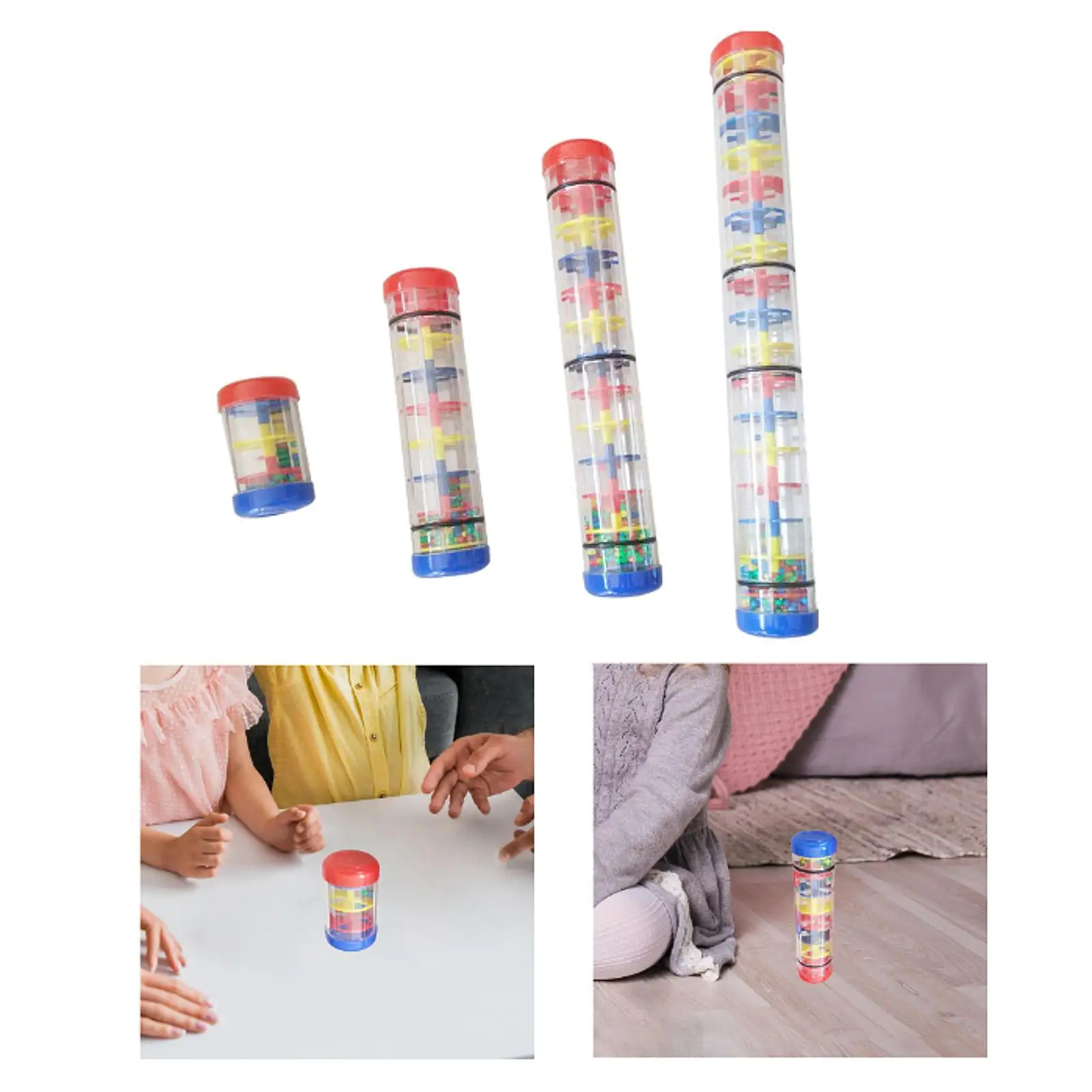 Rainmaker Rain Stick Shaker Developmental Activity Center Educational Baby Musical Toys Beaded Rain Shaker Toy for Boy Girl