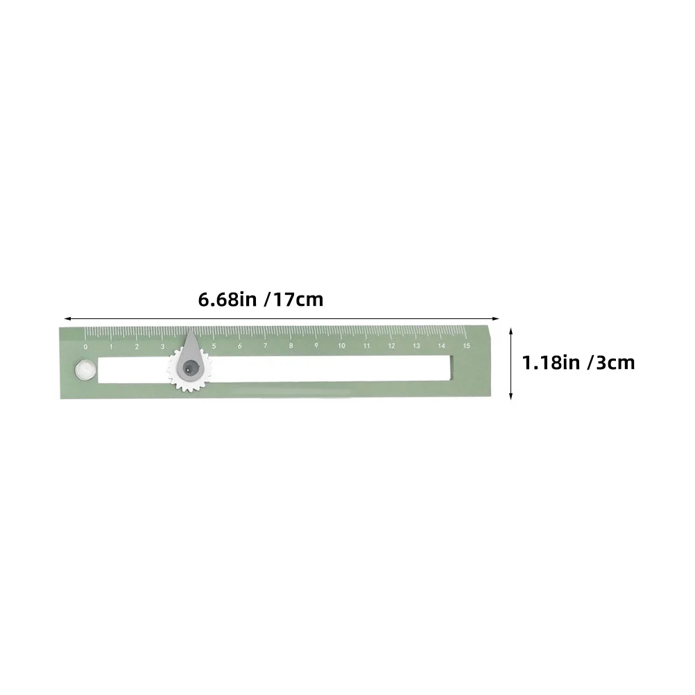 2Pcs Drawing Ruler Set Plastic Compass Straightedge Precision Measurement Tool for Teachers Students Engineers Drafting