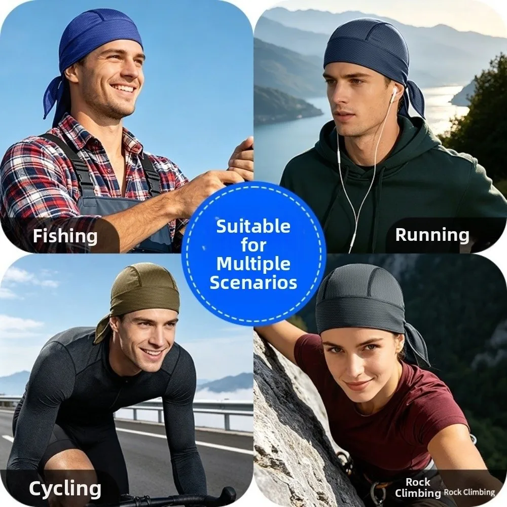 New Mesh Headwrap Sports Bandana Quick Dry Breathable Mesh Headscarf Lightweight Pattern Sports Headscarf Hiking