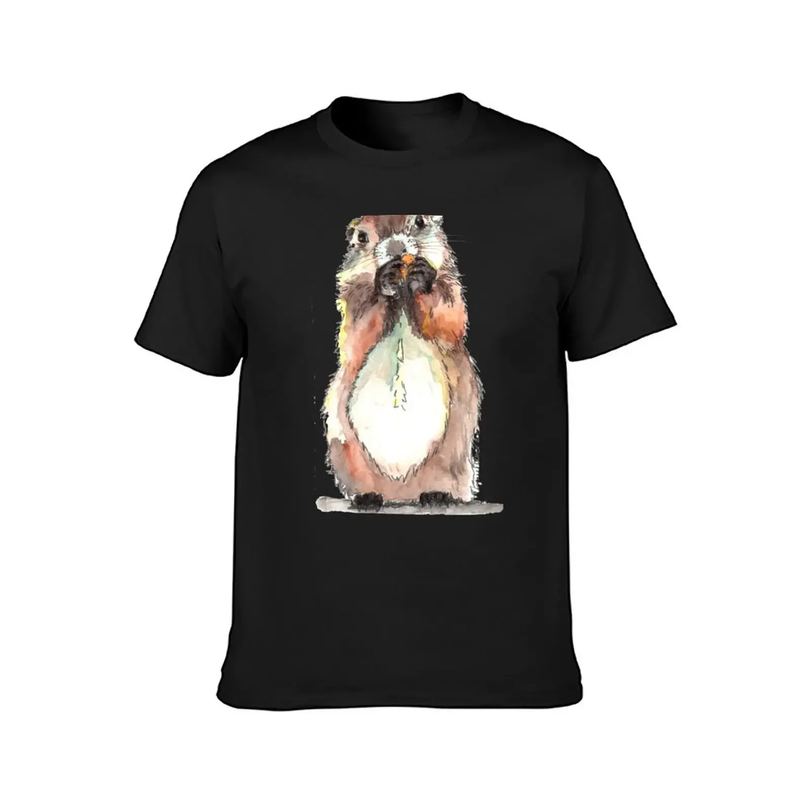 Dinky the Groundhog T-Shirt summer top man clothes plus size tops Funny t-shirt t shirts for men