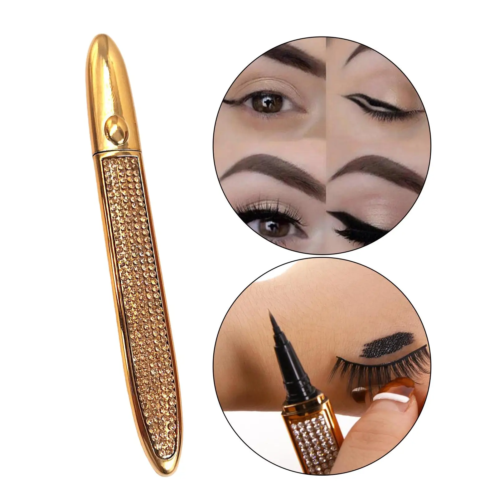 Eyeliner liquide à paillettes diamant, stylo étanche, longue durée, séchage rapide pour maquillage cosmétique, ensemble de eye-liner