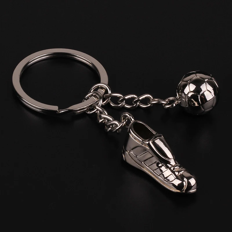 Metal Football Ball Keyring Collectible Durable Material Versatile Use Perfect Gift Unique Sports Accessory Sports Souvenir Gift