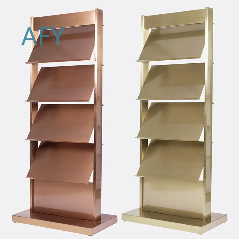 Metal Multi-layer Information Rack Display Rack Floor-to-ceiling Vertical for Office Apartment Brochure Newspaper Magazine