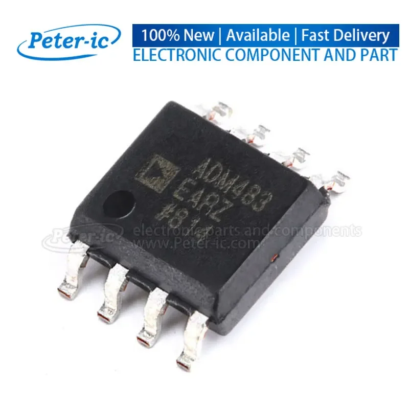 (2pcs)ADM483EARZ-REEL ADM483 EARZ SOIC-8-150mil 4.75V~5.25V Transceiver 250Kbps  RS-485 / RS-422 ICs Available Peter-ic