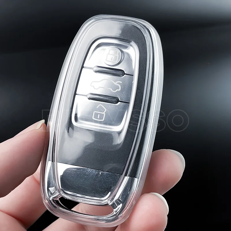 Neue TPU Auto Fernbedienung Schlüssel Fall Abdeckung Shell Für Audi A1 A3 8V A4 B8 B9 A5 A6 C7 A7 a8 Q3 Q5 Q7 S4 S6 S7 S8 R8 TT Halter Zubehör