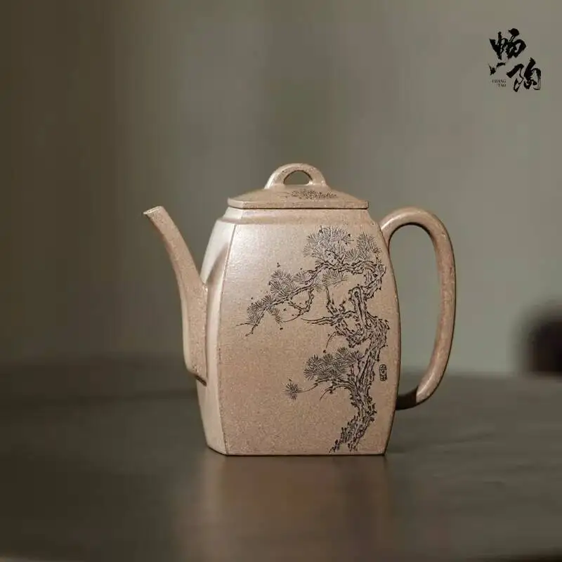 

[Чантао] Чайник из исинской фиолетовой глины, домашний заварочный чайник, оригинальный минеральный материал Гэ Цзюньцзянь, глина «Нефритовый сегмент», Ханьфан