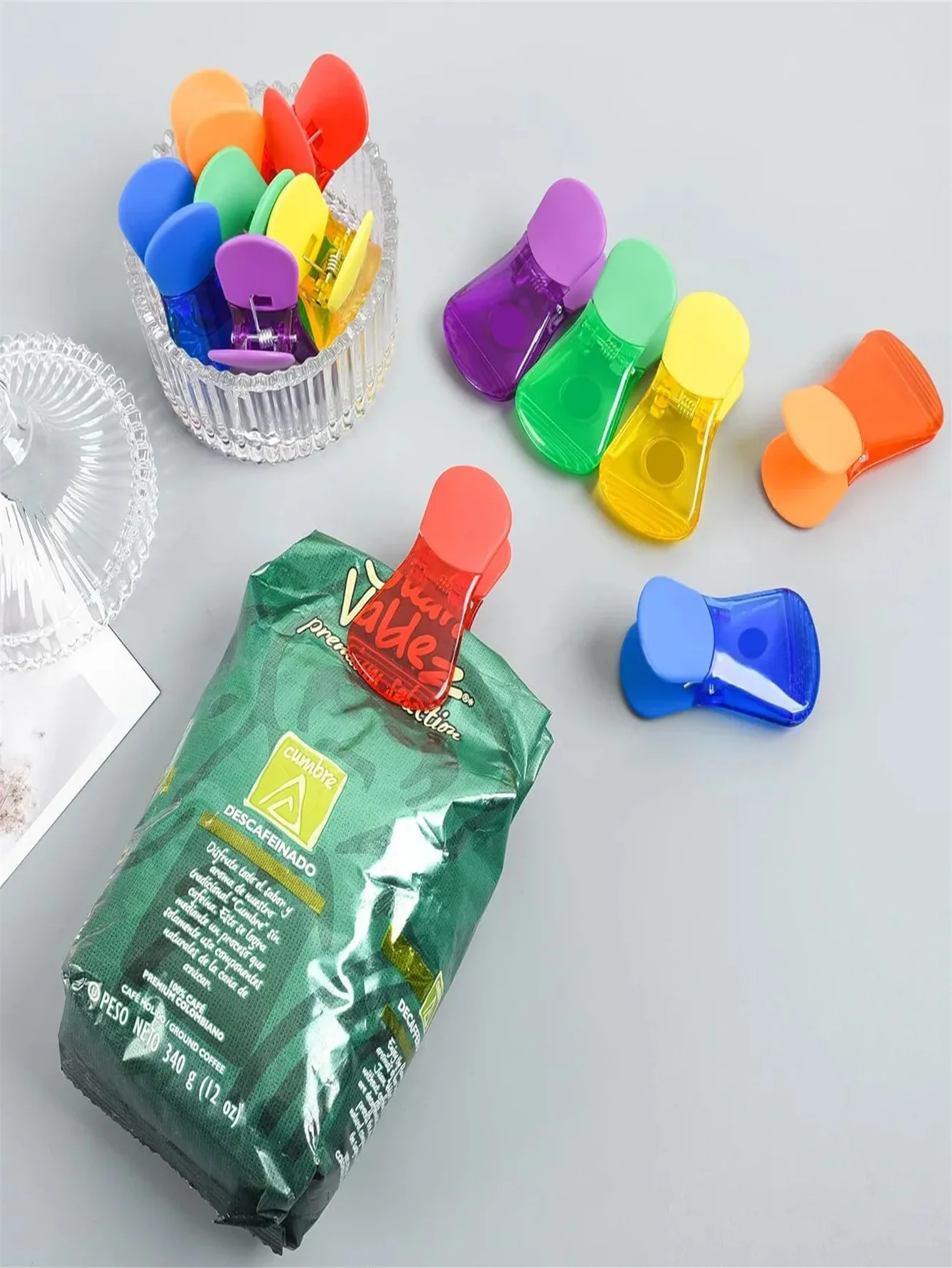 6 Stück Lebensmittelbeutel-Clips! Bunte magnetische Kühlschrank-Dichtungsclips für Snacks, Chips und Lebensmittelbeutel. Luftdichte Aufbewahrungsclips für die Küche