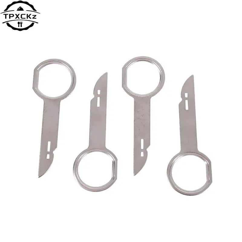 4Pcs/set 4 Keys Car Stereo Radio Removal Remove Tool For Audi Mercedes Benz Ford Volkswage Car Accessories Hand Tool Set