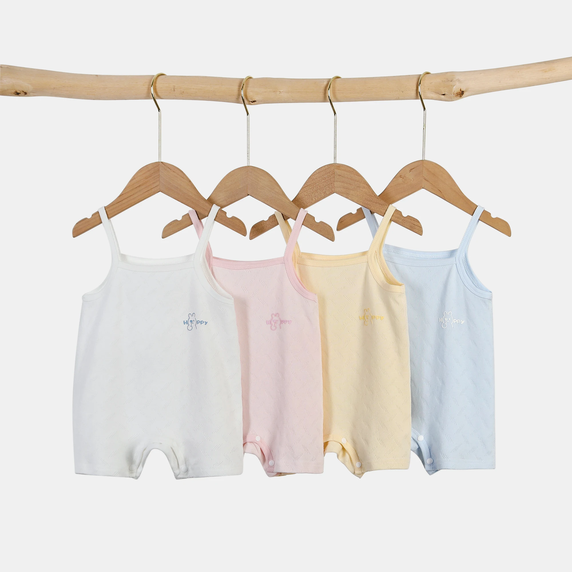

Summer Sleeveless Thin Baby Romper with Suspenders – Newborn Pure Cotton Crawling Clothes for Unisex Babies, Summer Outfit