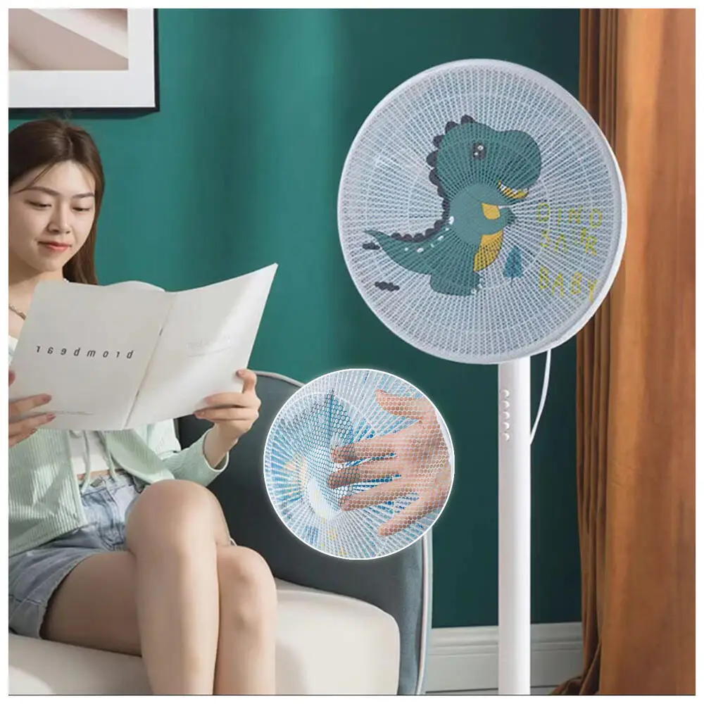 Full Coverage Fan Safety Cover, Anti-Pinch Hand Protector Mesh Dustproof Design, For Baby Kids Children Home Electric Fan Use