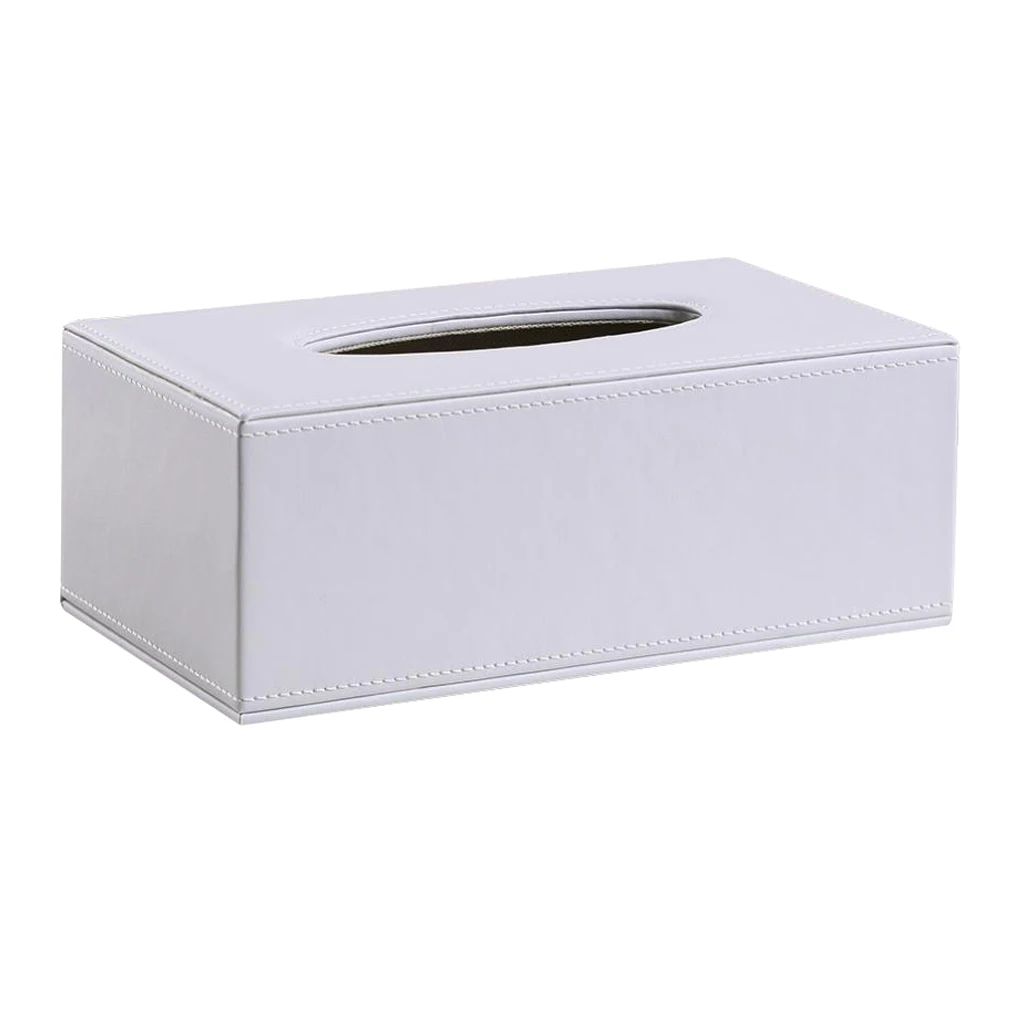 Tissue Box Dispenser Case Napkin Holder Office Car Accessories White