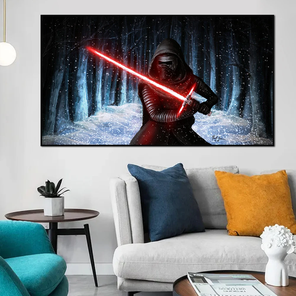 Disney Wars Poster Star Kylo REN Canvas Painting Print Abstract Wall Art Pictures for Living Room Bedroom Home Decor Cuadros