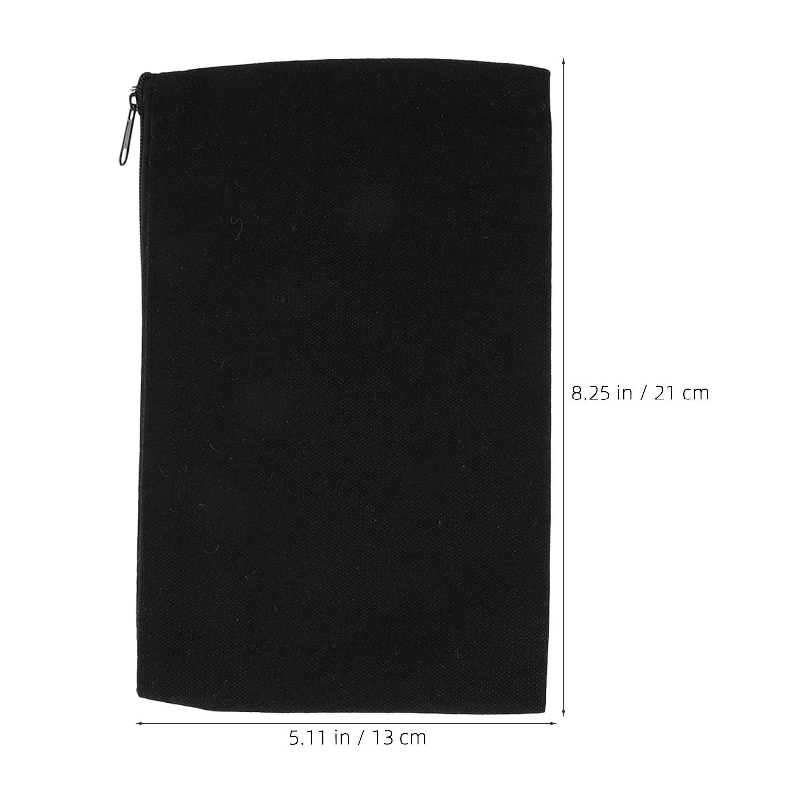 9Pcs Canvas Makeup Bags Black Blank Pouches Multipurpose Travel Zipper Pencil Case DIY Craft Storage Organizer